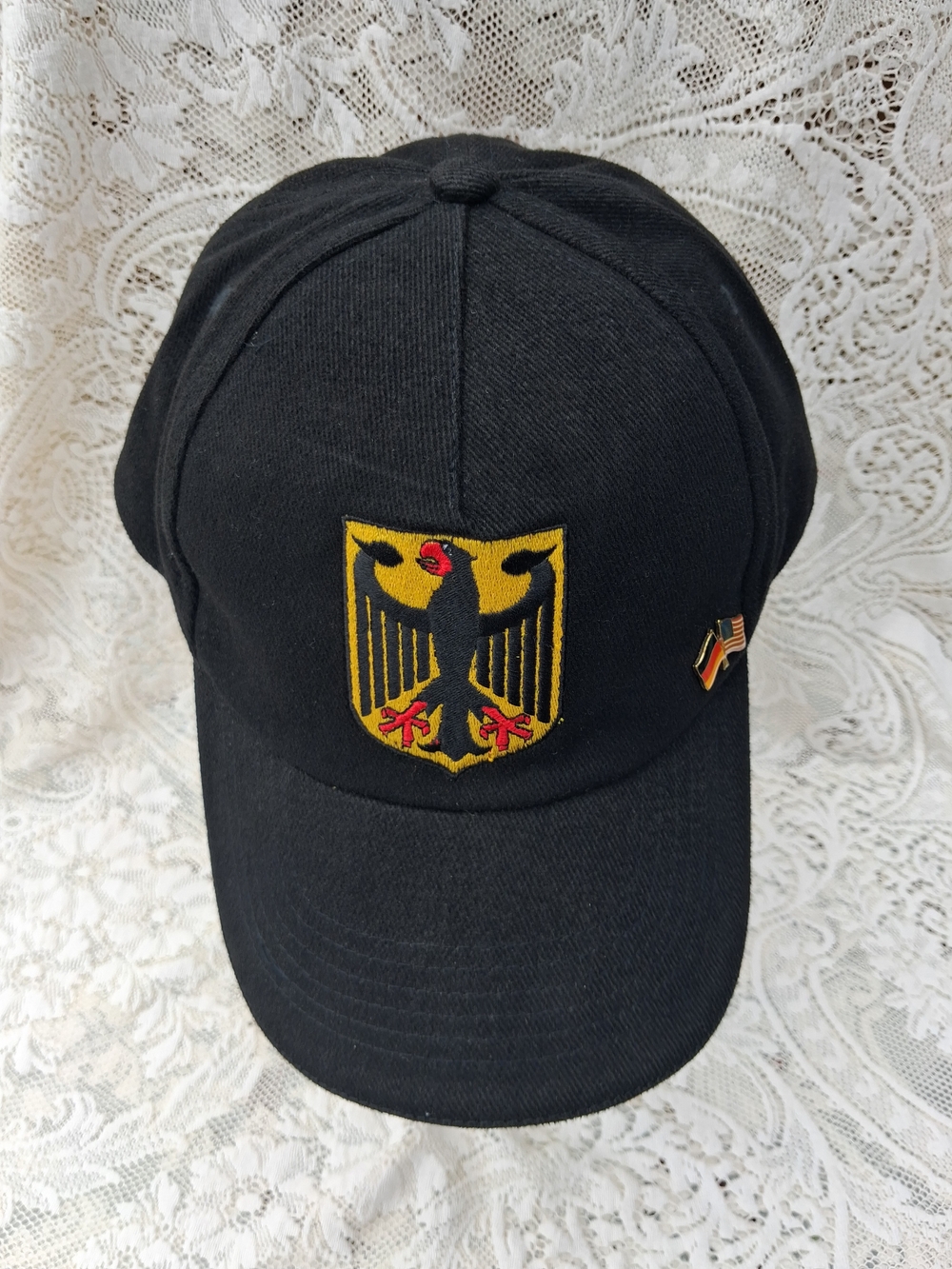 Germany Deutschland Black/Yellow Embroidered Eagle Adjustable Baseball Cap